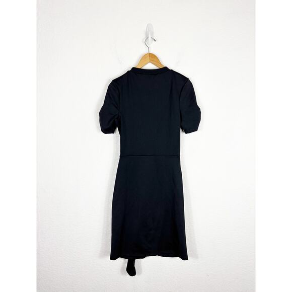 Rachel Parcell Black Draped Interlock Minidress Size Large NWT Cocktail Stretch - Picture 12 of 13